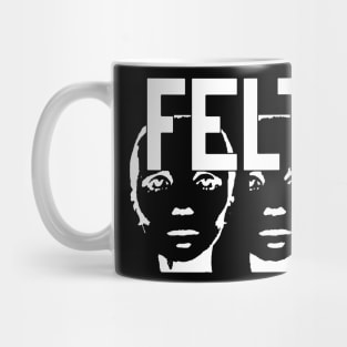 Felt band t shirt Mug